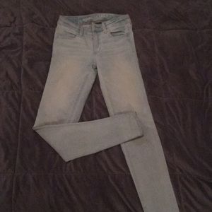 American eagle light wash skinny jeans size 0